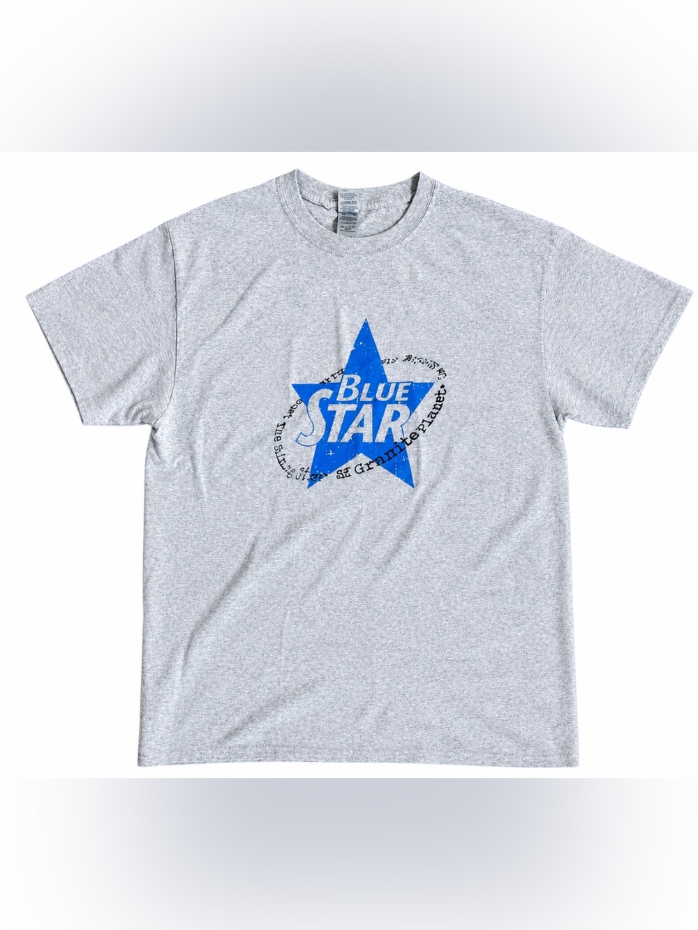 Vintage Y2K Blue Star Beer Graphic T-Shirt Size M